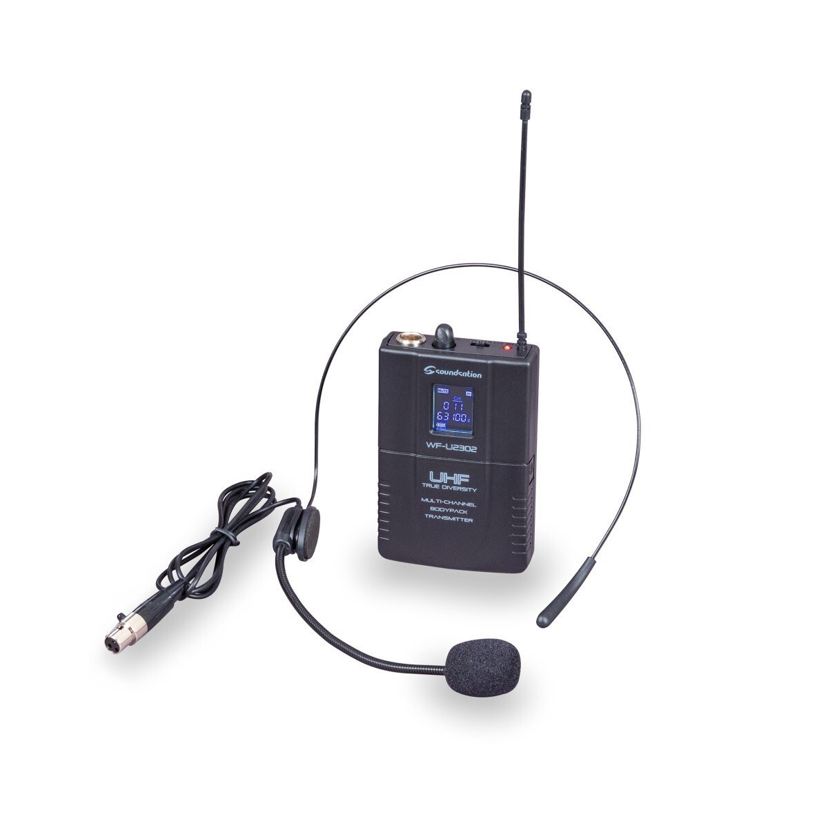 Soundsation WF-U2302PP - podwójny system UHF 630-660 MHz z dwoma mikrofonami nagłownymi i nadajnikami bodypack