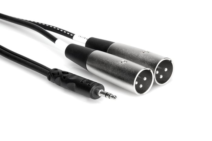 Hosa - Kabel TRS 3.5mm - 2 x XLRm 3m
