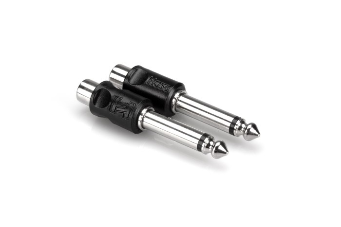 Hosa - Adapter gniazdo RCA - wtyk TS 6.35 2 szt.