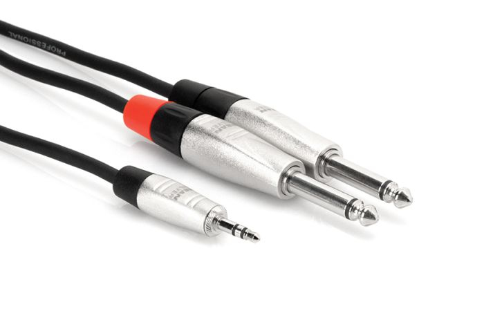 Hosa - Kabel PRO TRS 3.5mm - 2 x TS 6.35mm 3m
