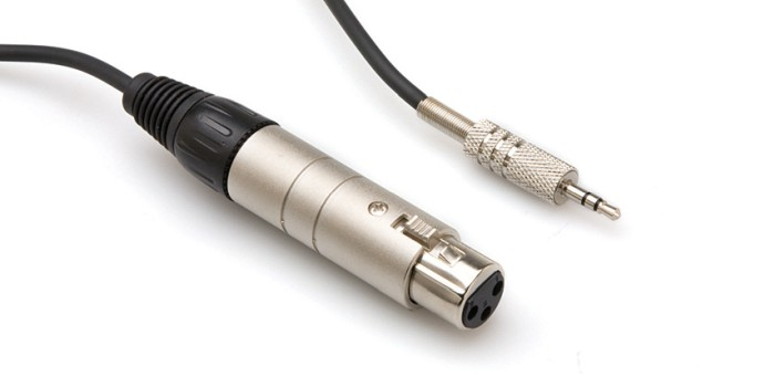 Hosa - Transformator impedancji XLR3f - TRS 3.5mm