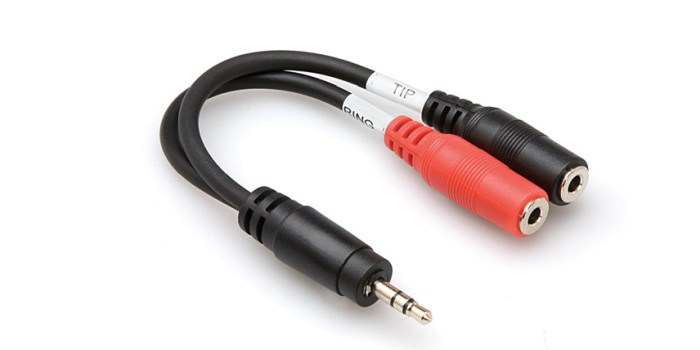 Hosa - Stereo Breakout TRS 3.5mm - 2 x TSf 3.5mm