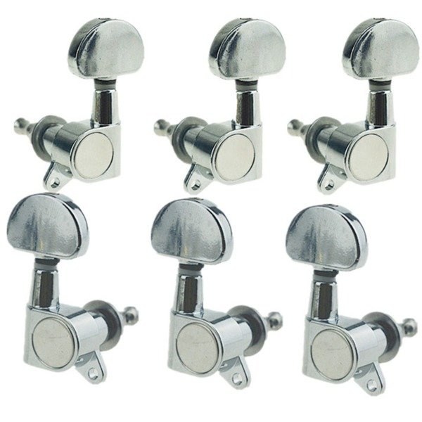 Klucze do gitary elektrycznej akustycznej, olejowe Kera Audio DSQ-GT01 silver (3+3)