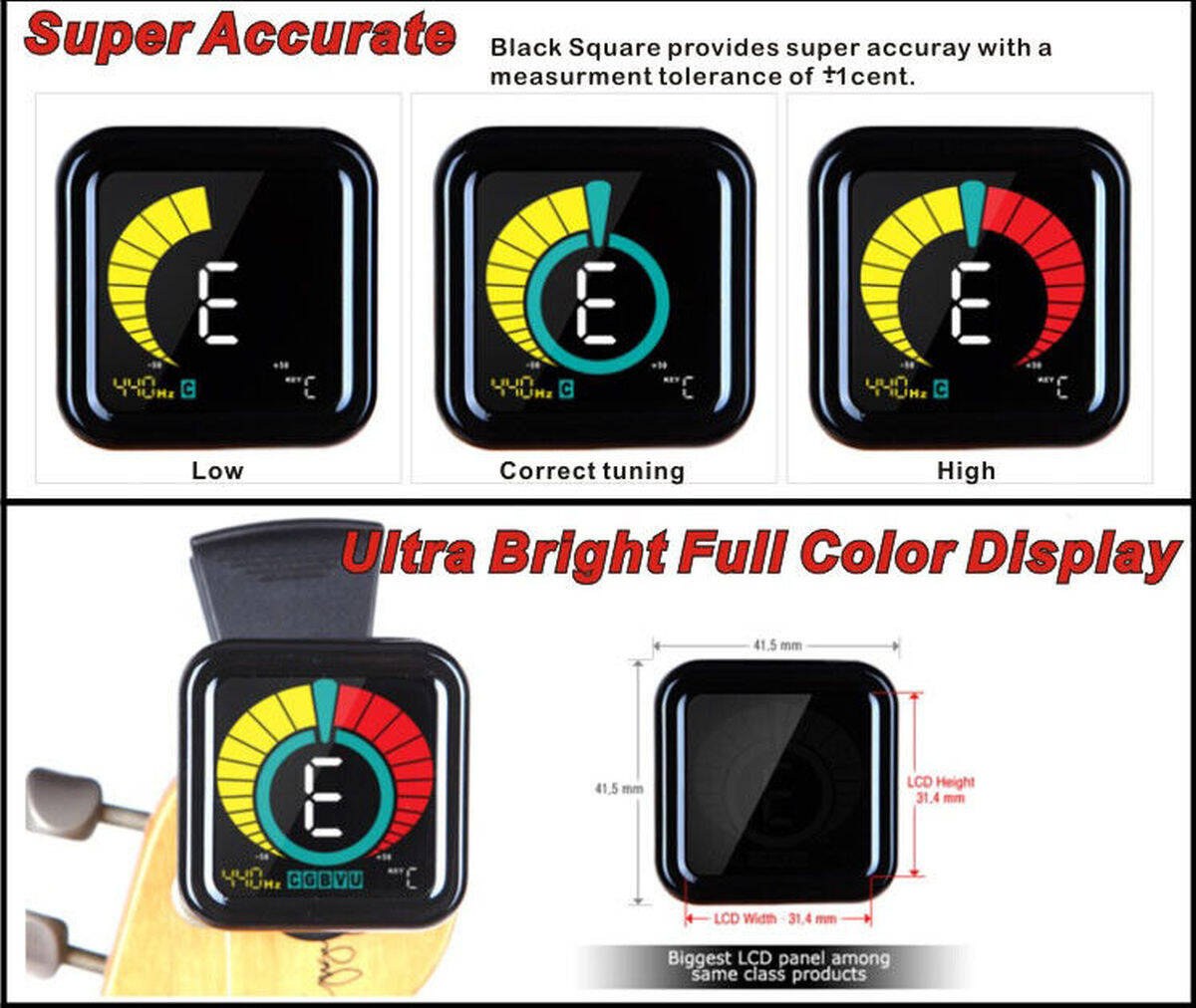 Tuner J&H Technology Black Square