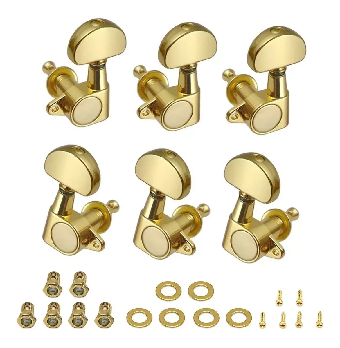 Klucze do gitary elektrycznej olejowe Kera Audio KLPS134 Gold (3+3)