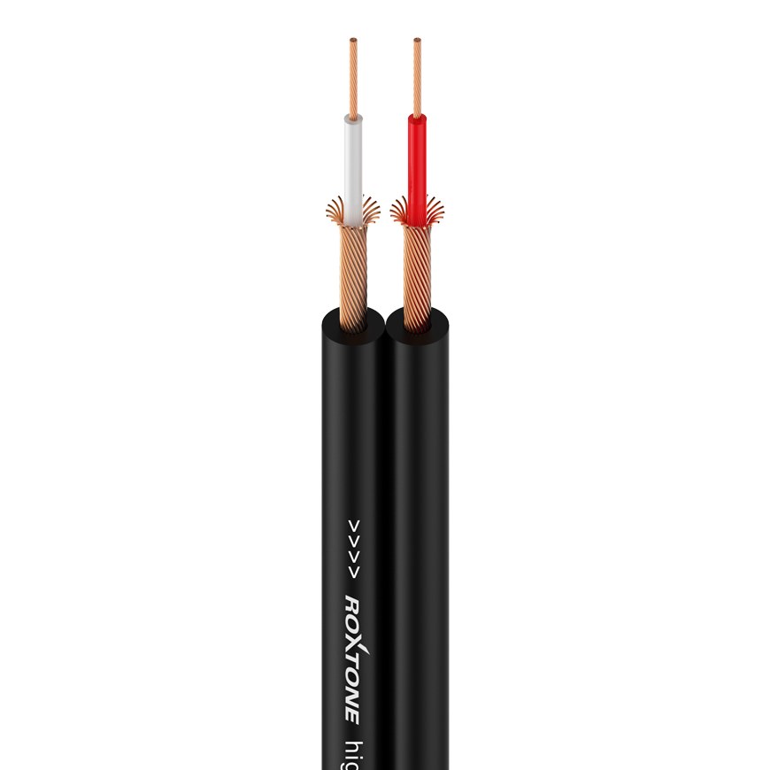 Kabel audio 2 x 0.14 mm² Roxtone AC010-100m-BK — cena za 1 m