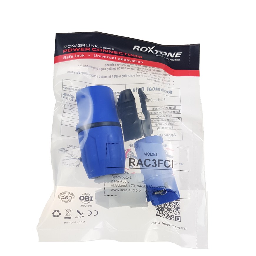 Wtyk zasilania power-in Roxtone RAC3FCI
