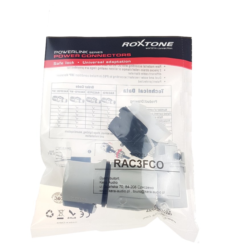 Wtyk zasilania power-out Roxtone RAC3FCO