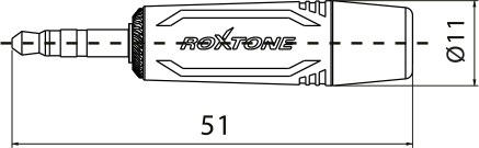 Wtyk typu Jack 3.5mm stereo Roxtone RMJ3P-NN