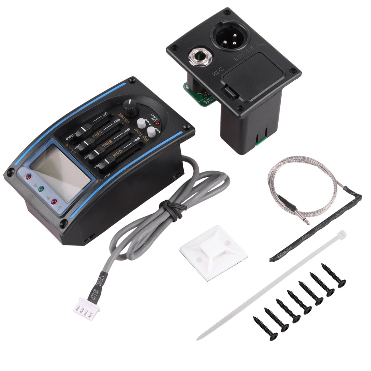 Pickup aktywny do gitary z tunerem zestaw Kera Audio LC-5