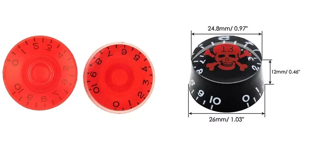 Gałka do gitary Kera Audio GLP0110 Czarny/Czerwony