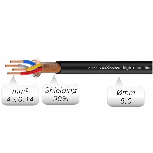Kabel midi 2 x DIN 5-PIN 1m Roxtone SMDC100L1
