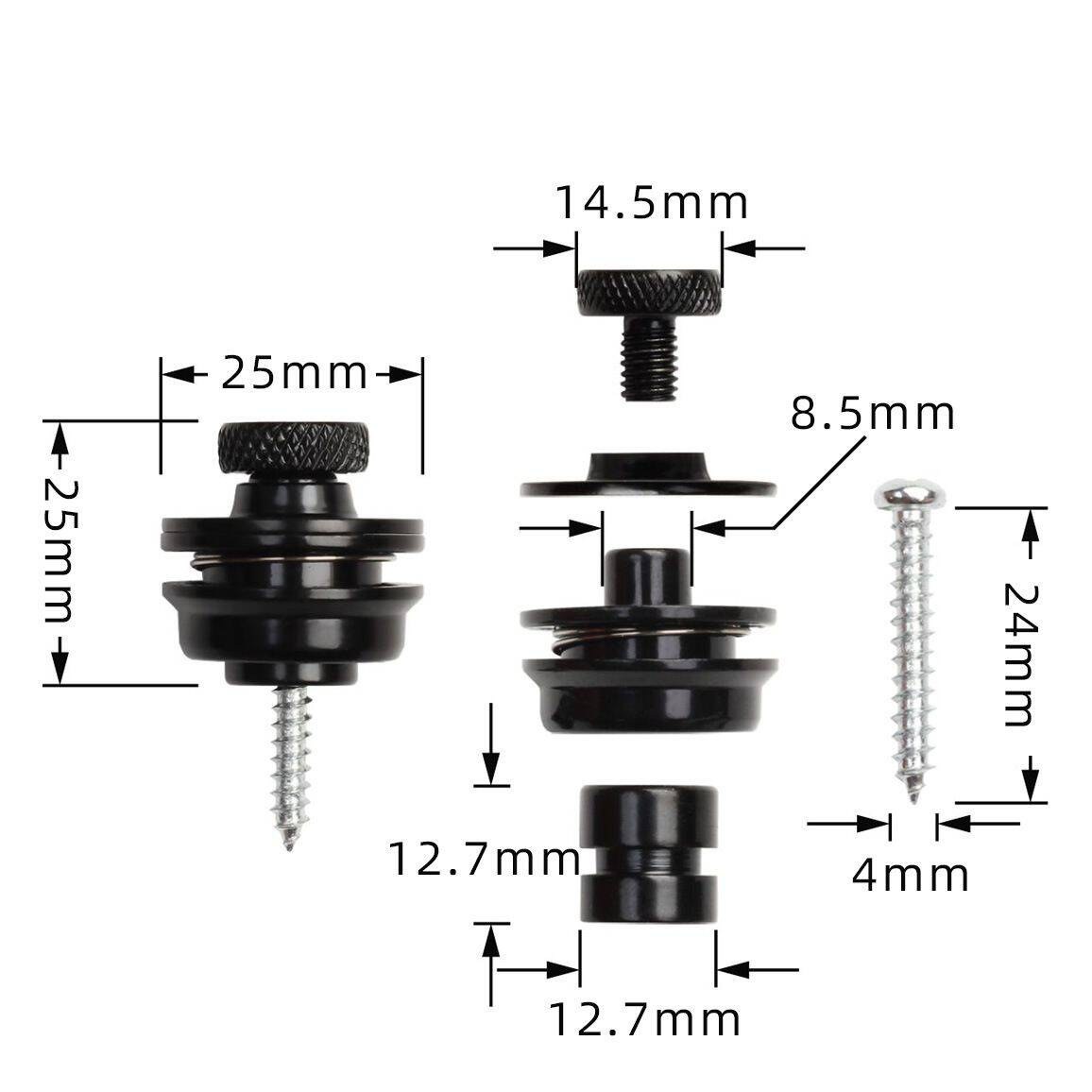 Zaczep paska Strap Locks Kera Audio AS-032 Black