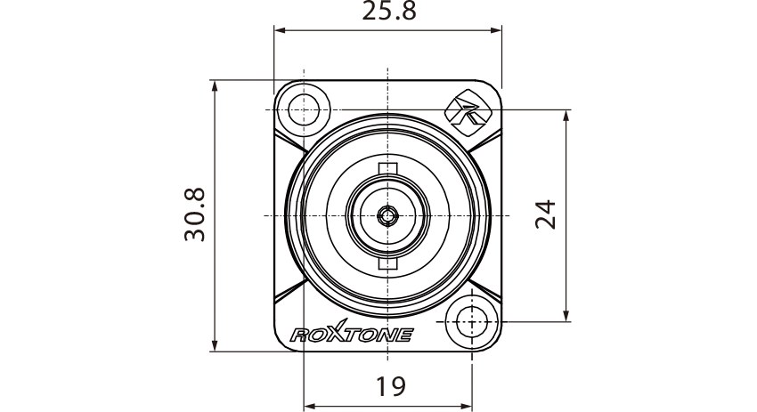 Gniazdo tablicowe dwustronne typu BNC Roxtone RAB75D-B