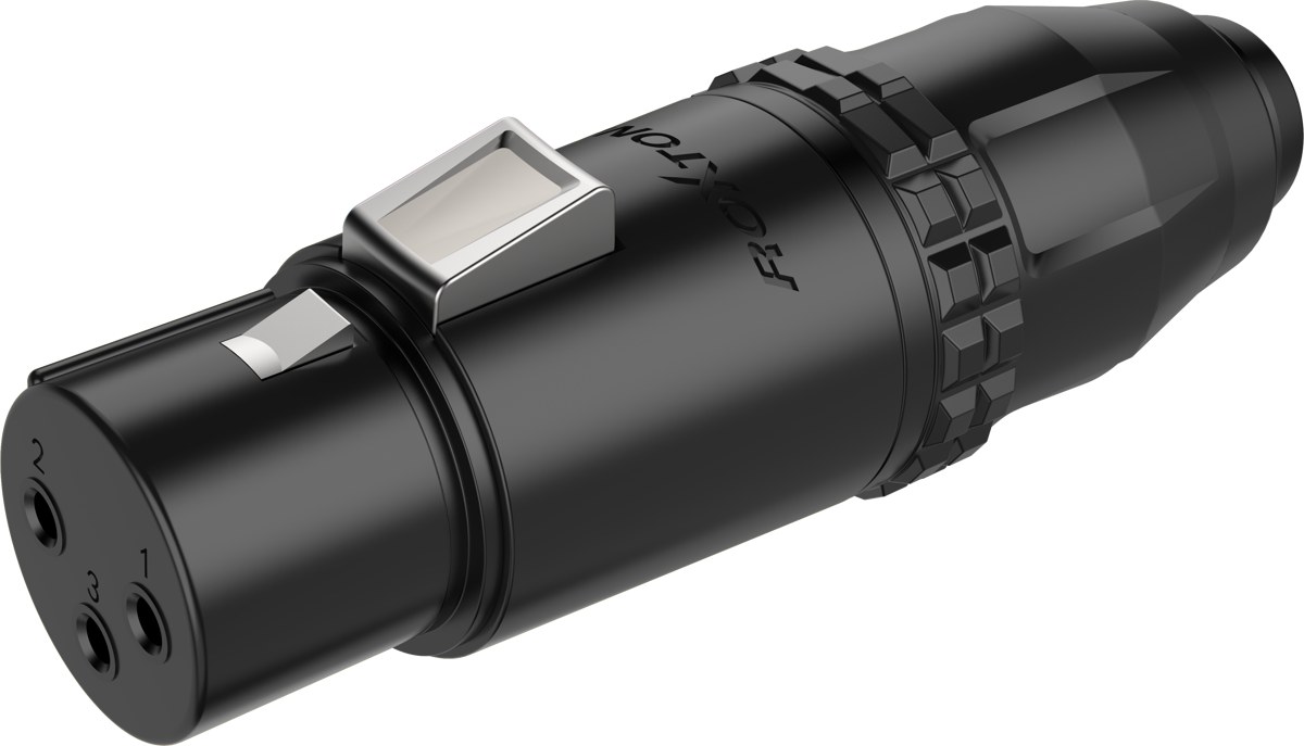 Złącze wodoodporne IP67 typu XLR Roxtone RX3FWP-BG