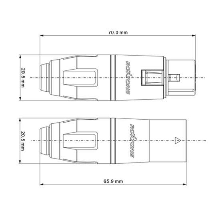Złącze wodoodporne IP67 typu XLR Roxtone RX3MWP-NG