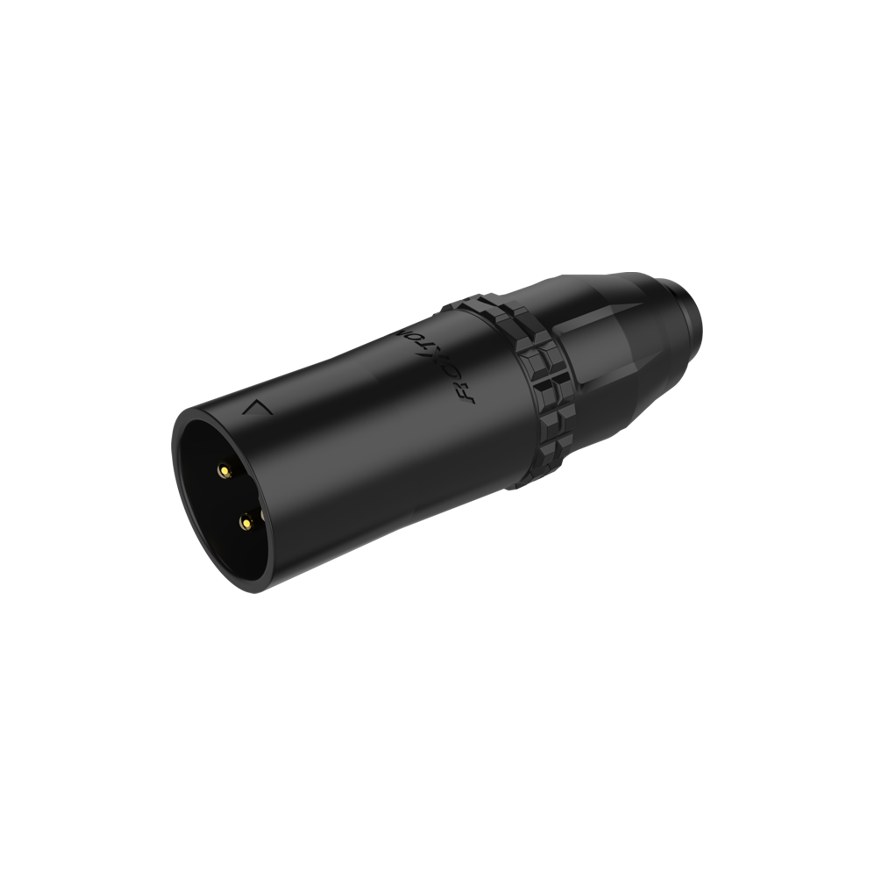 Złącze wodoodporne IP67 typu XLR Roxtone RX3MWP-BG