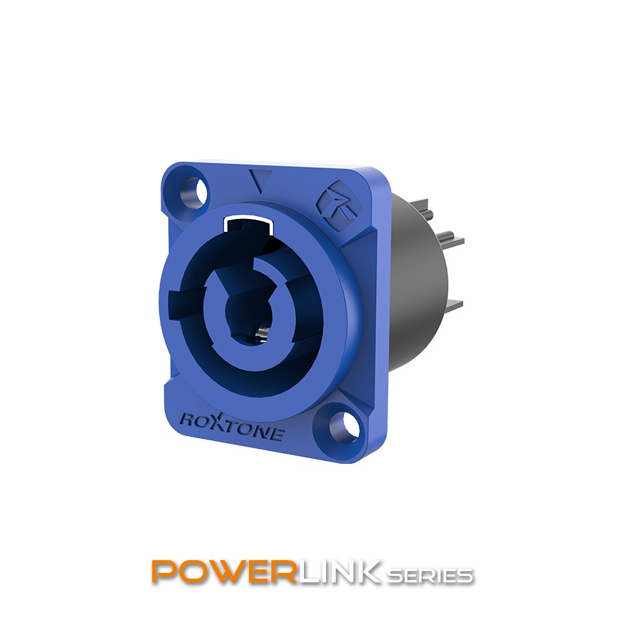 Gniazdo zasilania tablicowe panelowe power-in Roxtone RAC3MPI