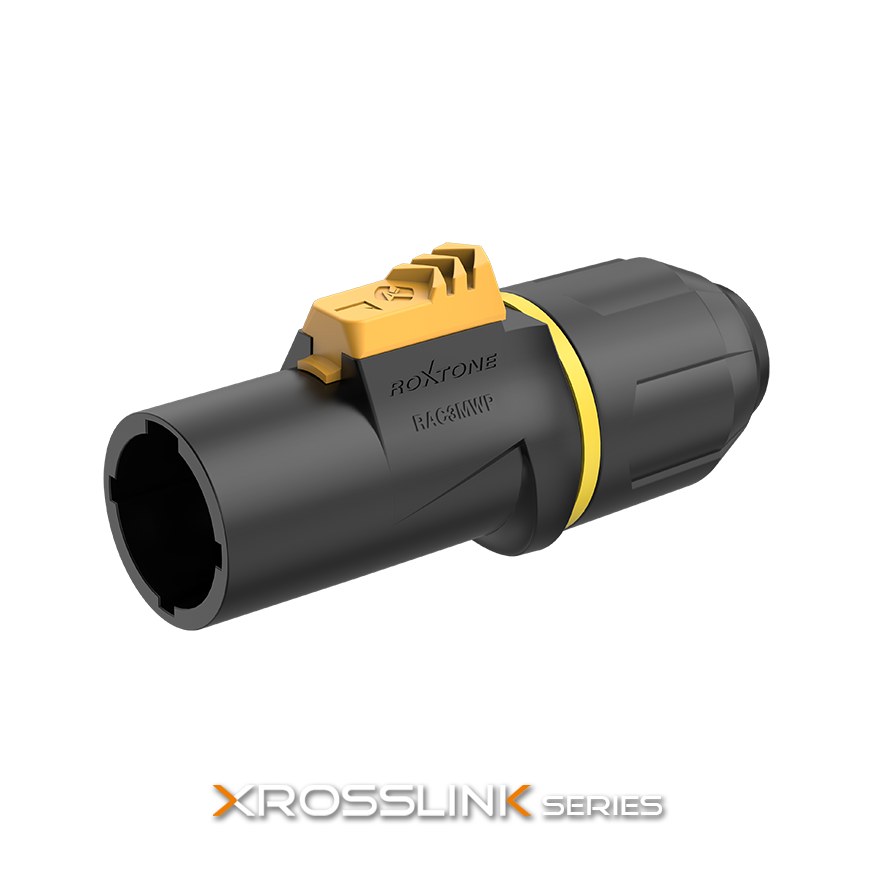 Wtyk zasilania IP65 Roxtone RAC3MWP