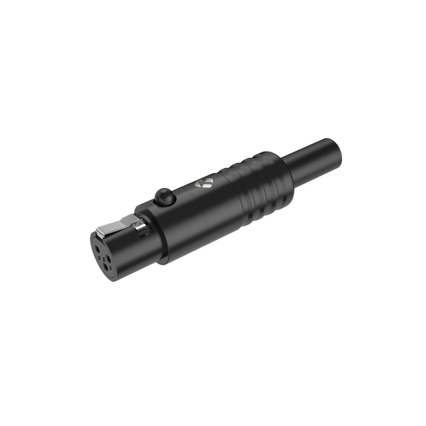 Złącze kabla Mini XLR żeński 3-pinowe Roxtone RMX3F-B