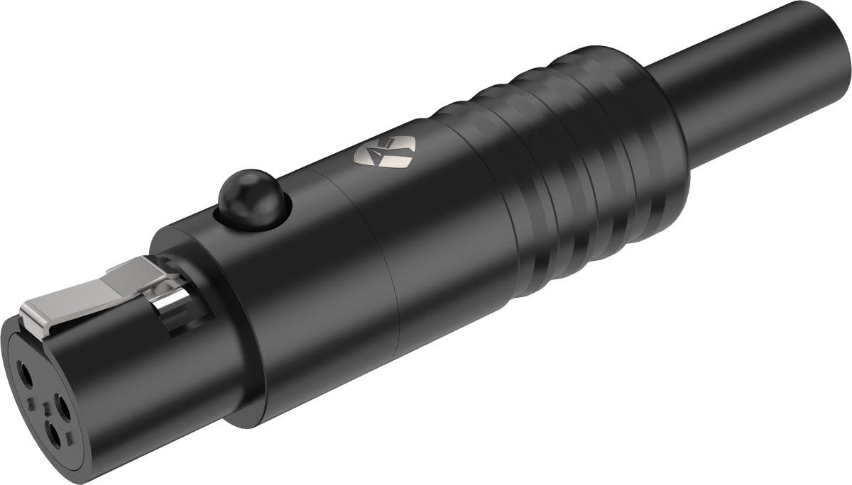 Złącze kabla Mini XLR żeński 3-pinowe Roxtone RMX3F-B