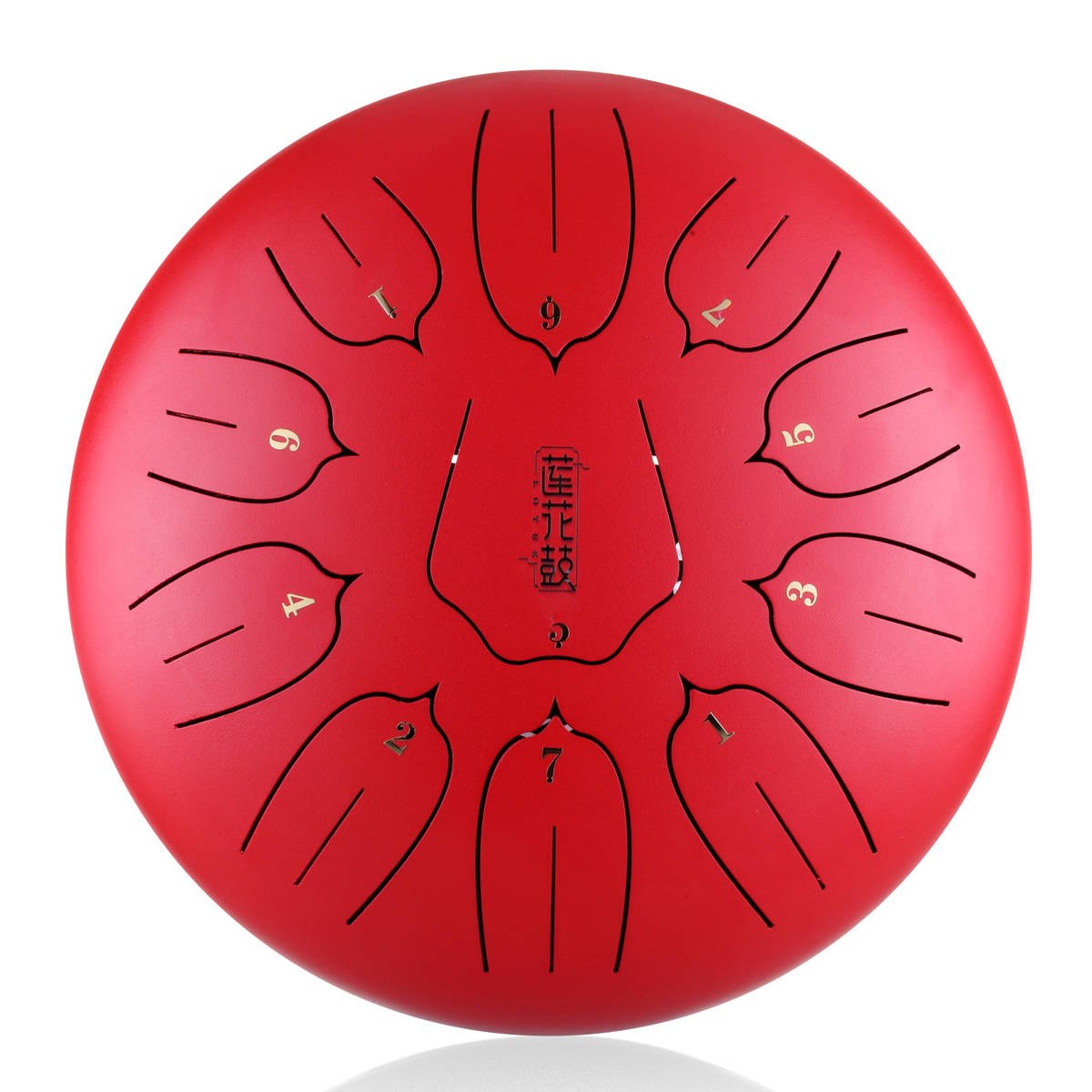 Lotus tongue drum 12" 11 ton Hluru-Huashu THL11-12-Red