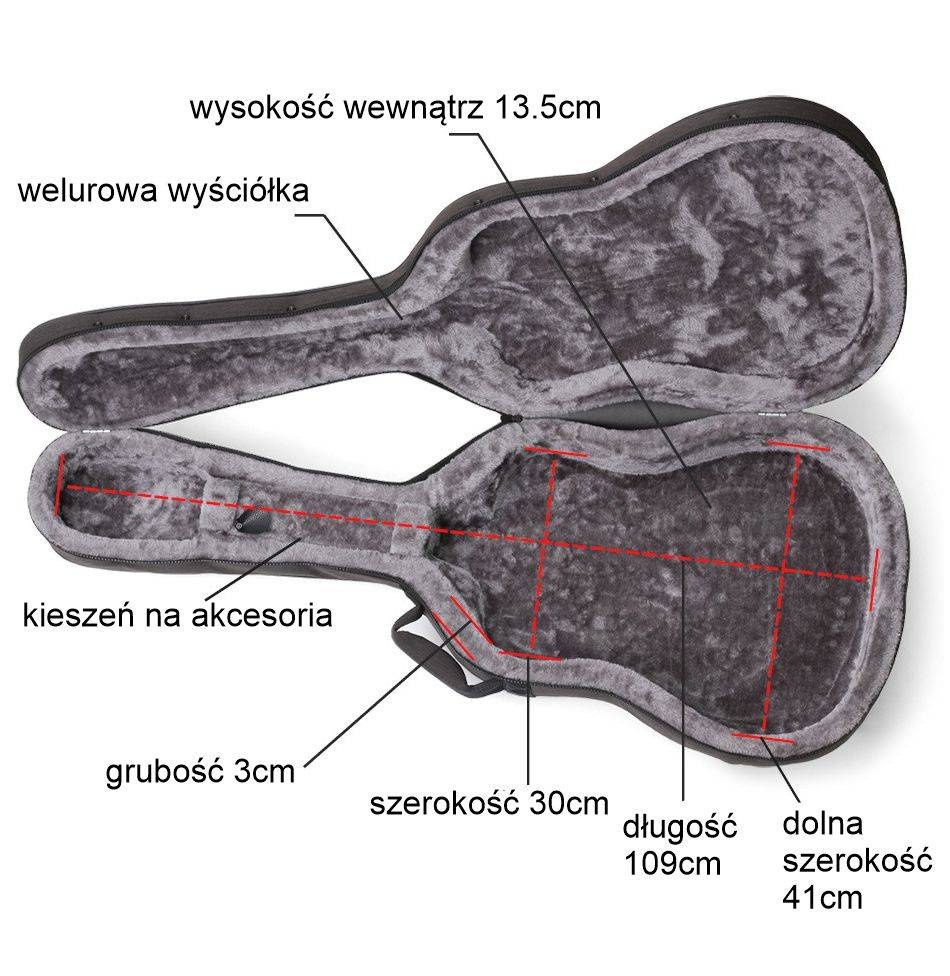 Futerał na gitarę akustyczną Hard Bag GB-90-41