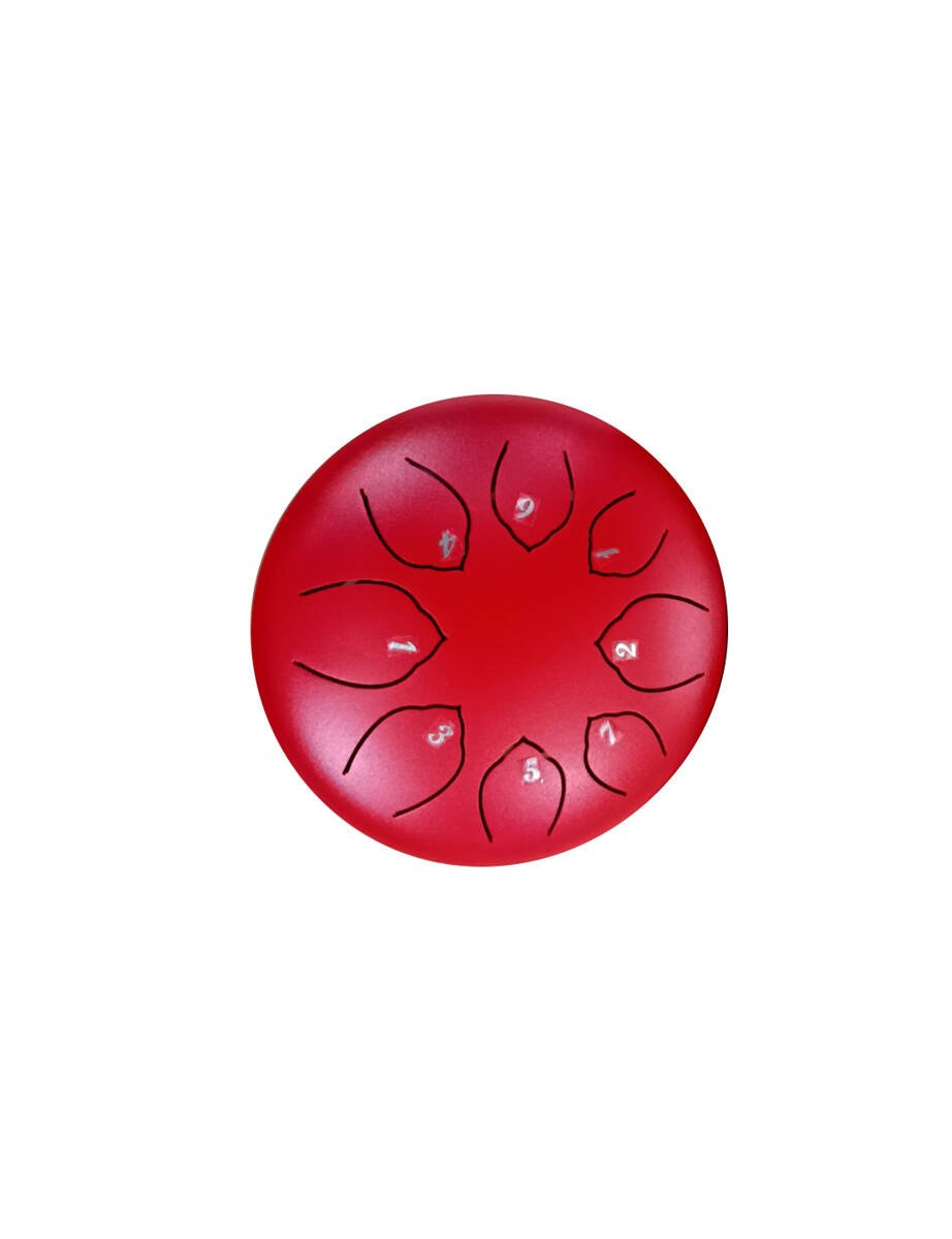 Tongue drum premium jewel print 6" 8 ton Hluru TOY8-6-Red