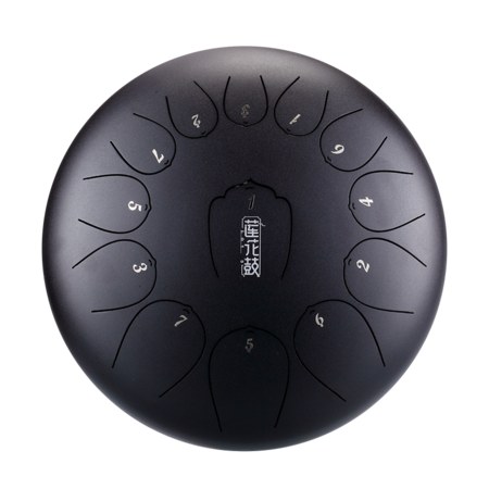 Lotus tongue drum 12" 13 ton Hluru-Huashu THL13-12-InkBlack