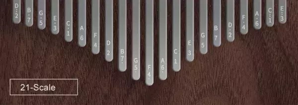 Kalimba 21 ton Hluru KY21-BlackWalnut