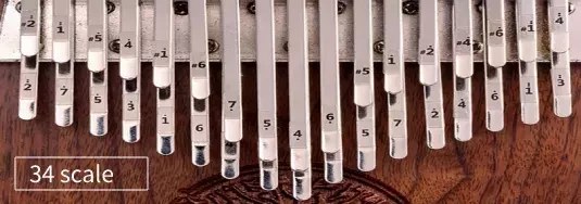 Kalimba 34 ton Hluru KY34-Walnut