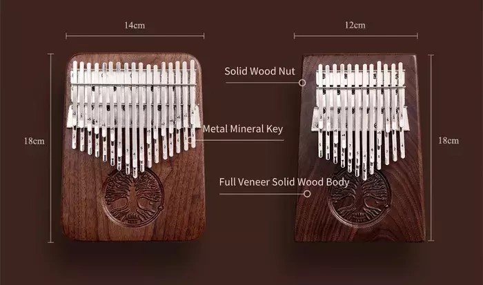Kalimba 34 ton Hluru KY34-Walnut