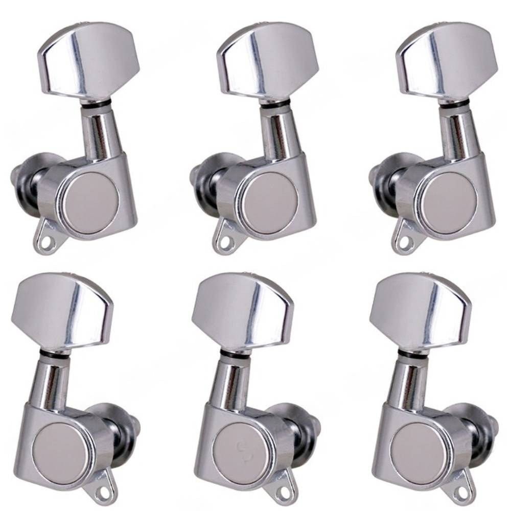 Klucze do gitary elektrycznej akustycznej olejowe Kera Audio DSF-AE silver (3+3)