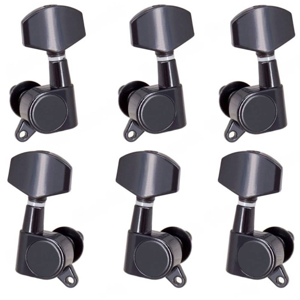 Klucze do gitary elektrycznej akustycznej olejowe Kera Audio DSF-AE black (3+3)