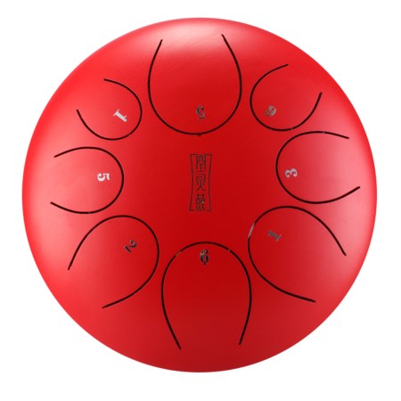 Round tongue drum 12" 8 ton Hluru TY8-12-Red