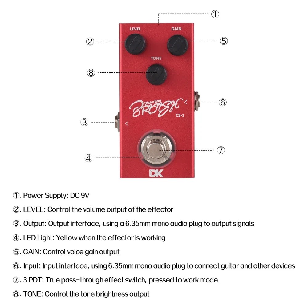 Efekt do gitary Distortion DK Technology CS-1