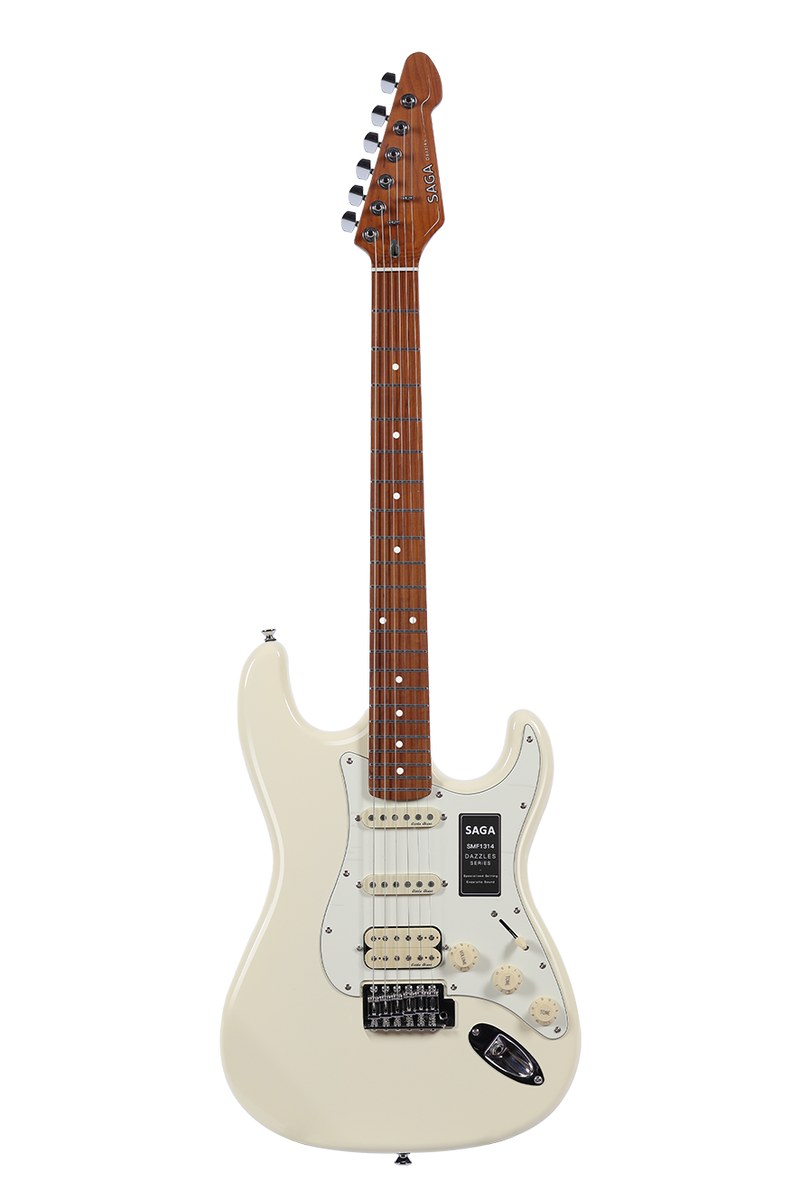 Gitara elektryczna SAGA SMF1314H WH (HSS)