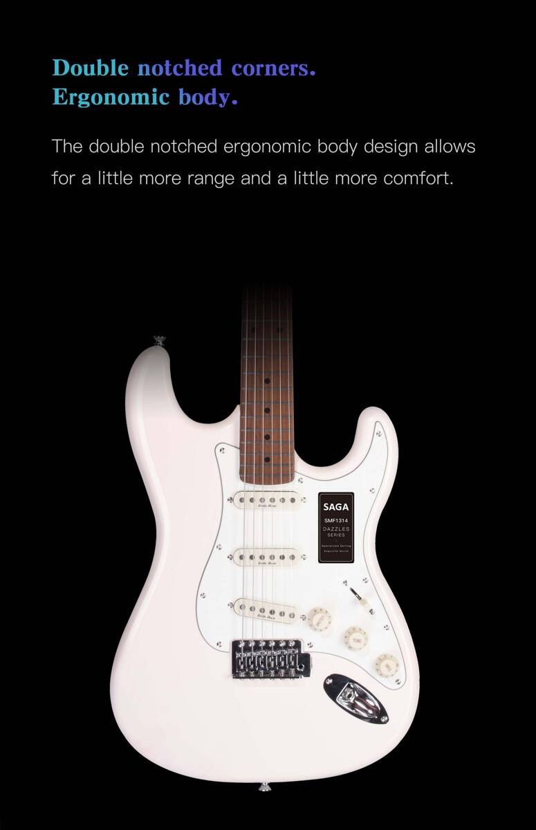 Gitara elektryczna SAGA SMF1314 BK (SSS)
