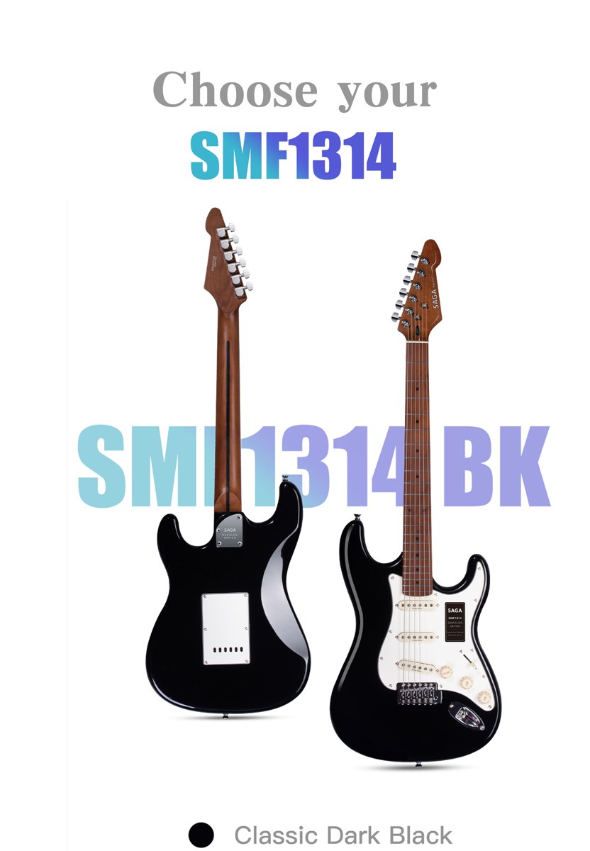 Gitara elektryczna SAGA SMF1314 BK (SSS)
