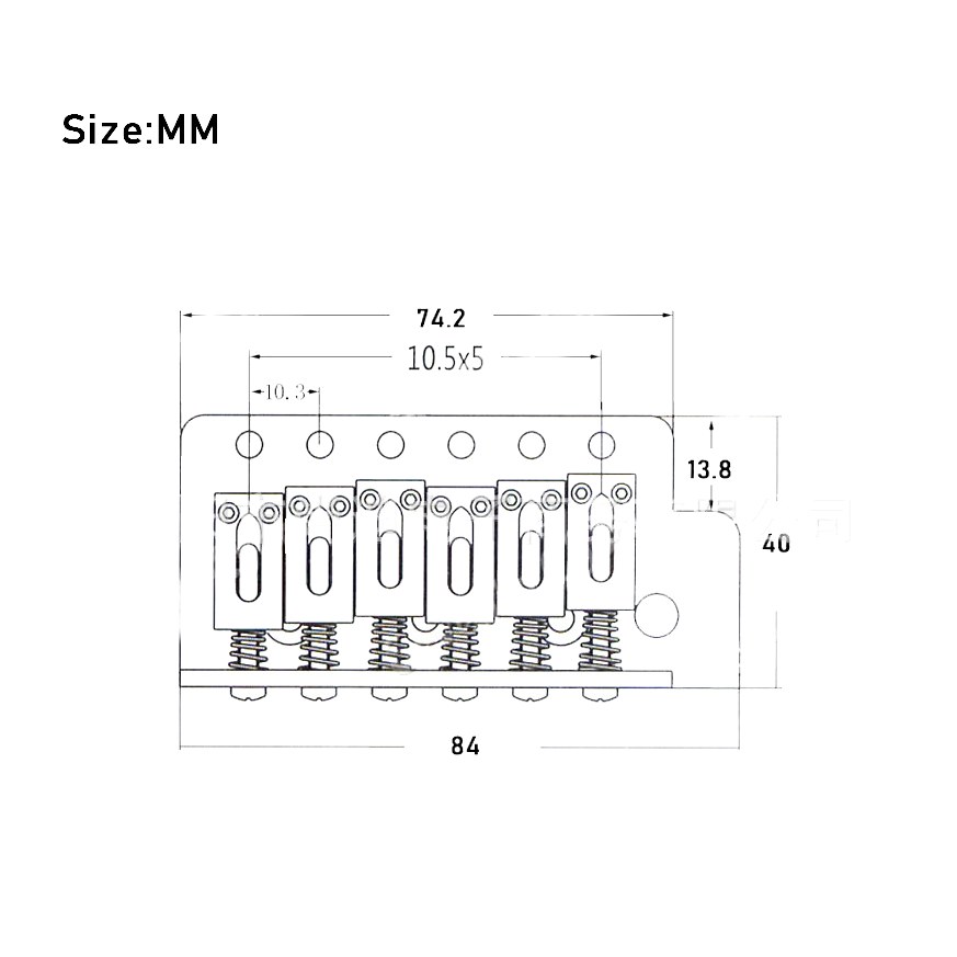 Mostek do gitary elektrycznej Kera Audio M-STW-0689 czarny
