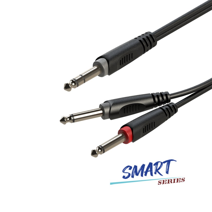 Kabel audio Jack 6.3mm stereo / 2 x Jack 6.3mm mono 6m Roxtone SAYC100L6