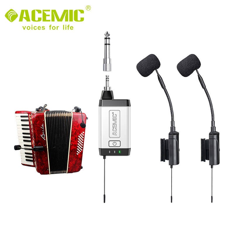 Bezprzewodowy system mikrofonowy do akordeonu Acemic Q2/AT-5