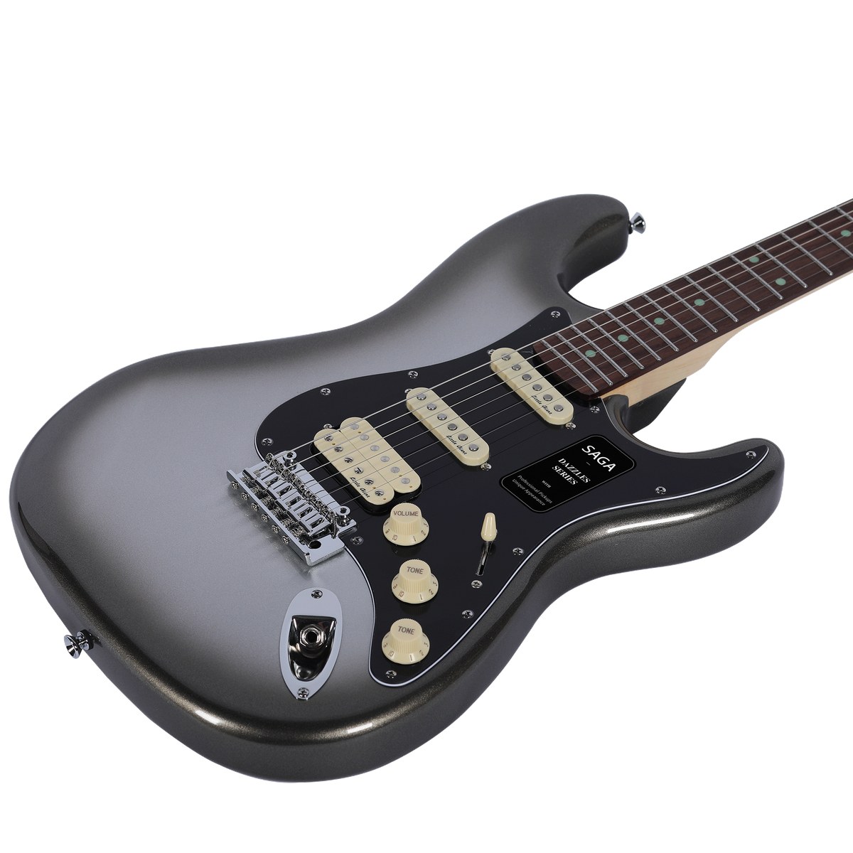 Gitara elektryczna SAGA Dazzles Mercury Gray (HSS)