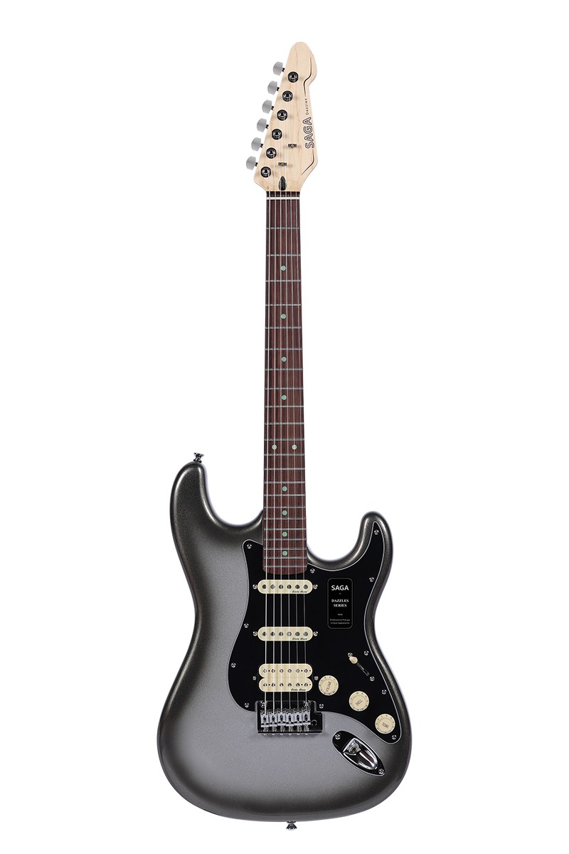 Gitara elektryczna SAGA Dazzles Mercury Gray (HSS)