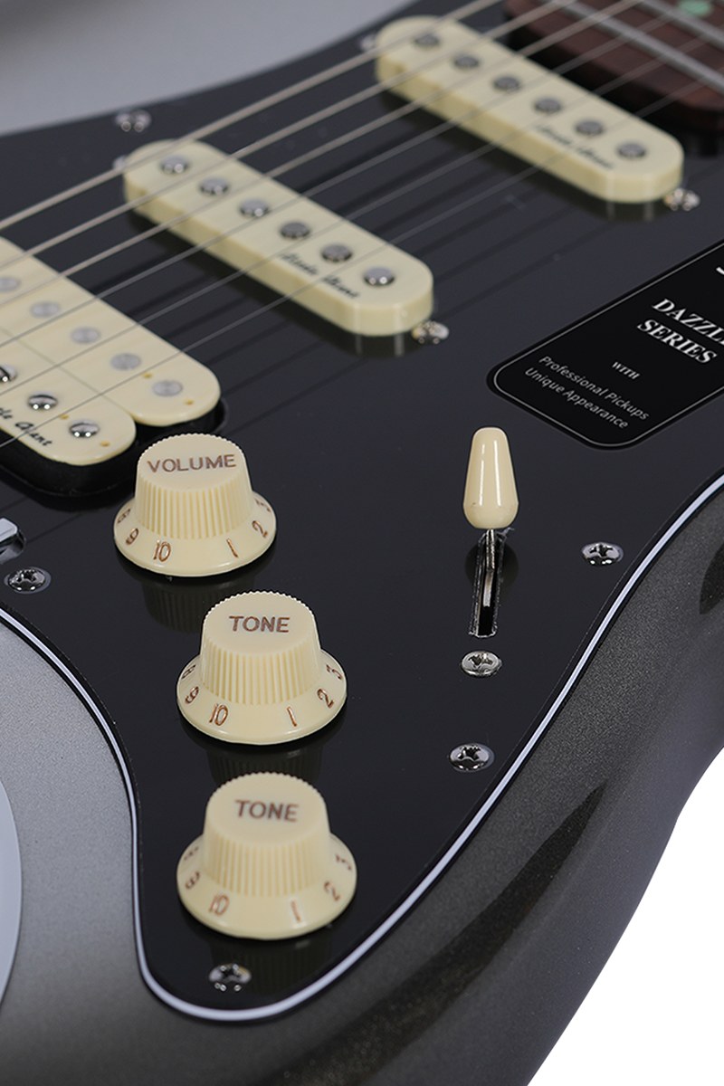 Gitara elektryczna SAGA Dazzles Mercury Gray (HSS)