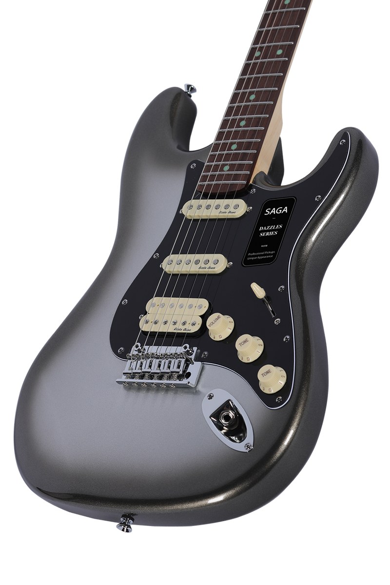 Gitara elektryczna SAGA Dazzles Mercury Gray (HSS)