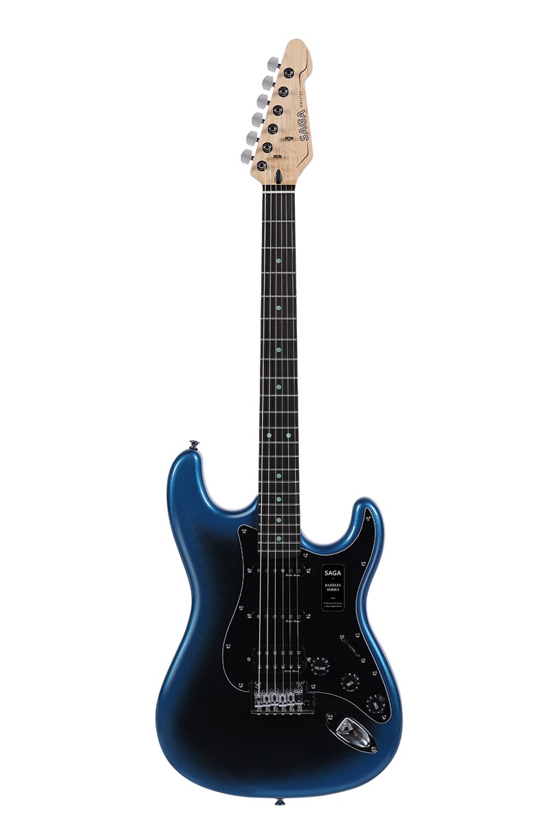 Gitara elektryczna SAGA Dazzles Dark Night Blue (HSS)