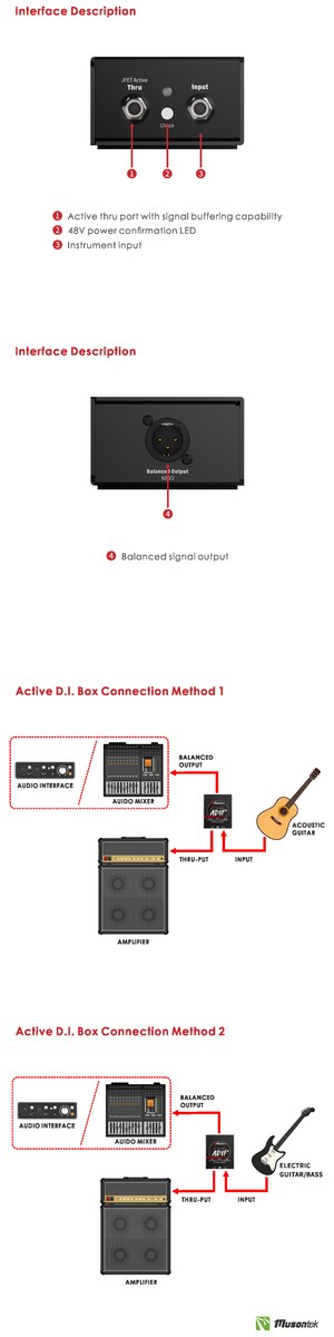 Aktywny DI-Box Musontek AD1F