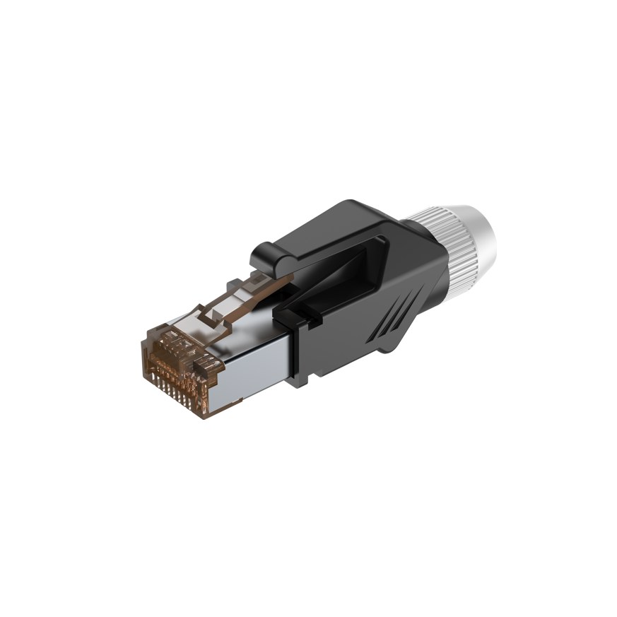 Wtyk typu RJ45 z osłoną Roxtone RJ45C5E-PH-WT