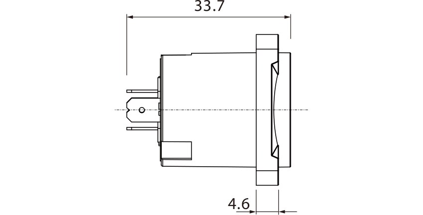 Gniazdo głośnikowe tablicowe panelowe 4-pin Roxtone RS4MD-T